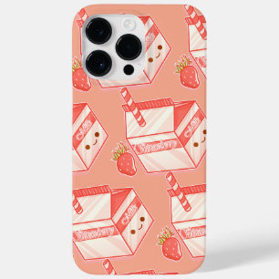 Kawaii Strawberry Milk Carton - Cute Aesthetic Art Case-Mate iPhone 14 Pro Max Case
