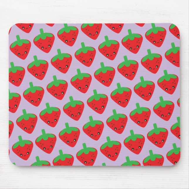 Kawaii Strawberry Mouse Pad (Front)