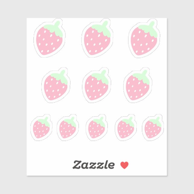 Kawaii Strawberry Sticker (Sheet)