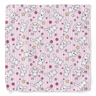 kawaii stripes pattern bandana