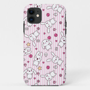 kawaii stripes pattern iPhone 11 case