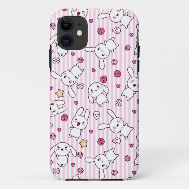 kawaii stripes pattern Case-Mate iPhone case (Back)