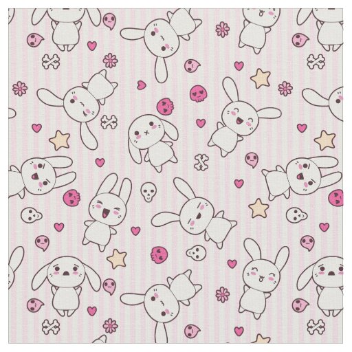 kawaii stripes pattern fabric
