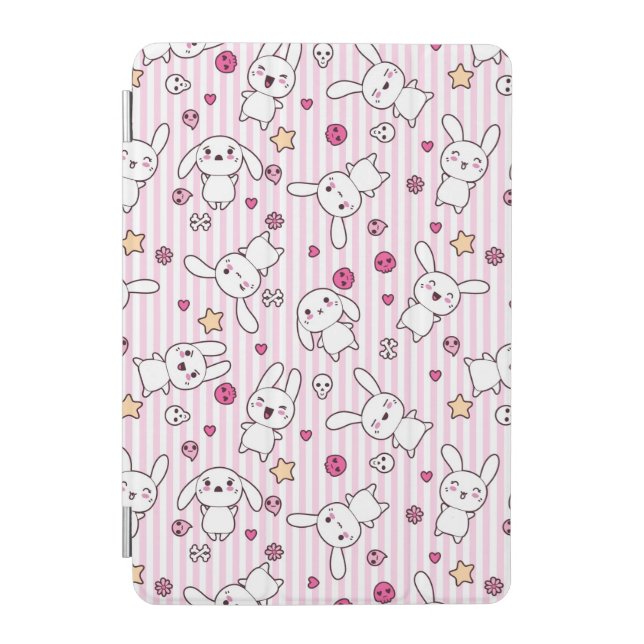 kawaii stripes pattern iPad mini cover (Front)