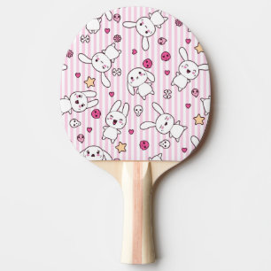 kawaii stripes pattern Ping-Pong paddle
