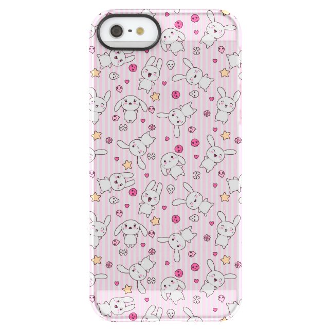 kawaii stripes pattern uncommon iPhone case (Back)