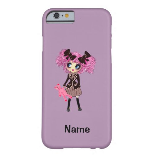 Kawaii Student Girl with PinkyP Barely There iPhone 6 Case