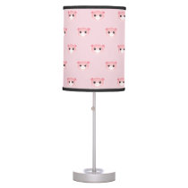 Kawaii Style Cute Pig illustration Nursery Table Lamp