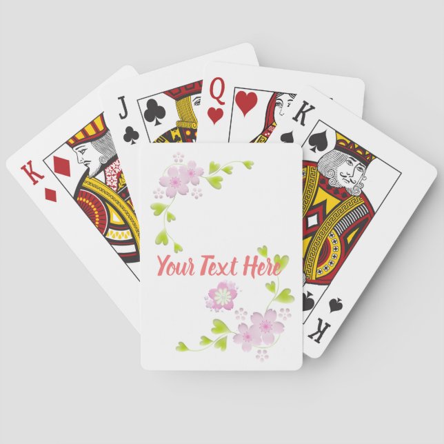 Kawaii Style Sakura Cherry Tree Blossom Poker Cards (Back)