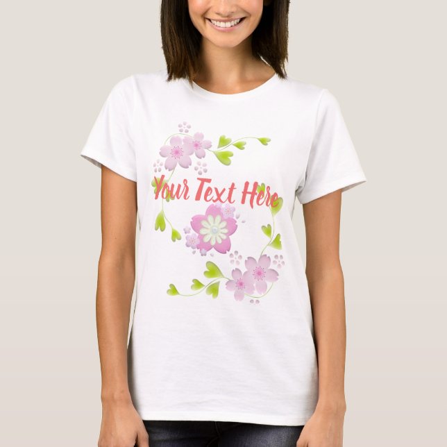 Kawaii Style Sakura Cherry Tree Blossom T-Shirt (Front)