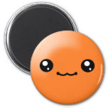 Kawaii Sugar Dots Orange Happy Face Magnet