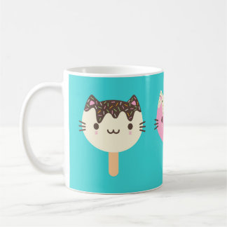 Kawaii Summer Ice Lolly Popsicle Cats Coffee Mug