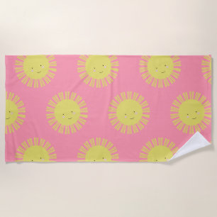 Kawaii Sun Beach Towel