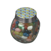 Kawaii Sun Cloud and Rainbow Pattern Glass Jar (Side)
