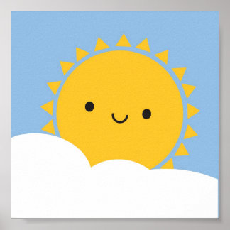 Kawaii Sun Poster