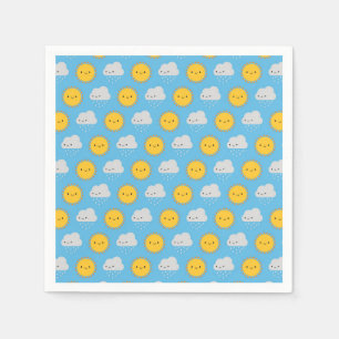 Kawaii Sun & Rain Napkins