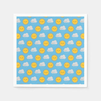 Kawaii Sun & Rain Napkins