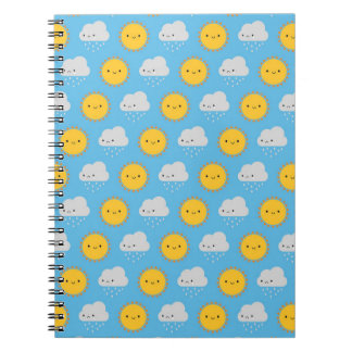 Kawaii Sun & Rain Notebook