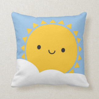 Kawaii Sun Throw Pillow