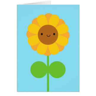 Kawaii Sunflower Cards