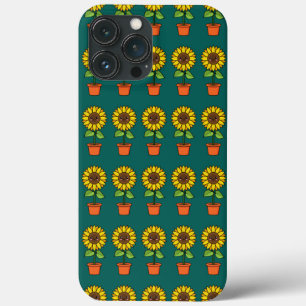 Kawaii Sunflower Plant in a Pot iPhone 13 Pro Max Case