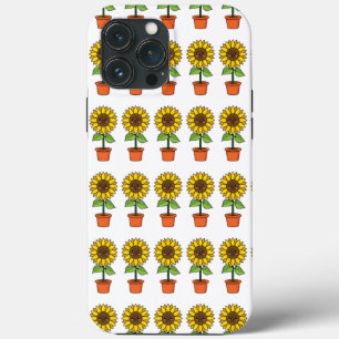 Kawaii Sunflower Plant in a Pot iPhone 13 Pro Max Case
