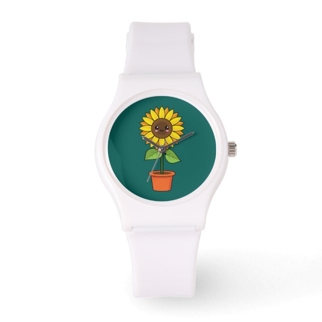 Kawaii Sunflower Plant in a Pot Watch (Front)