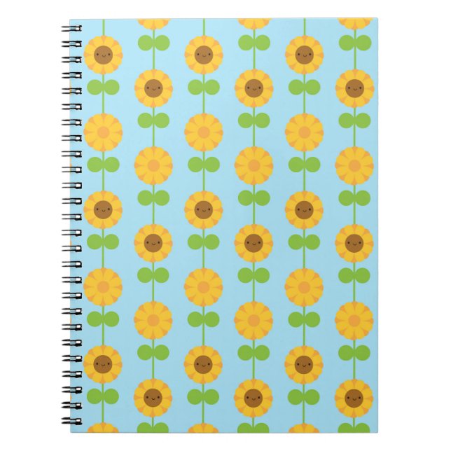 Kawaii Sunflowers Notebook (Front)