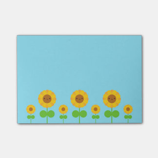 Kawaii Sunflowers Post-it Notes