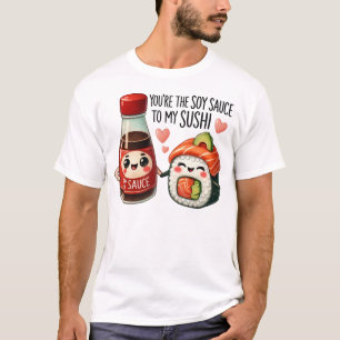 Kawaii Sushi and Soy Sauce Art T-Shirt