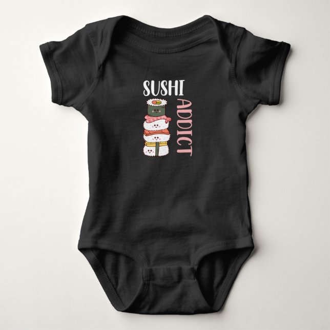 Kawaii Sushi Anime Cute Japanese Food Baby Bodysuit (Front)