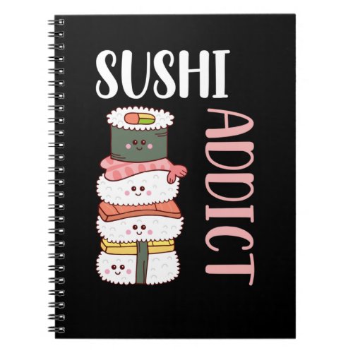 Kawaii Sushi Anime Cute Japanese Food Notebook