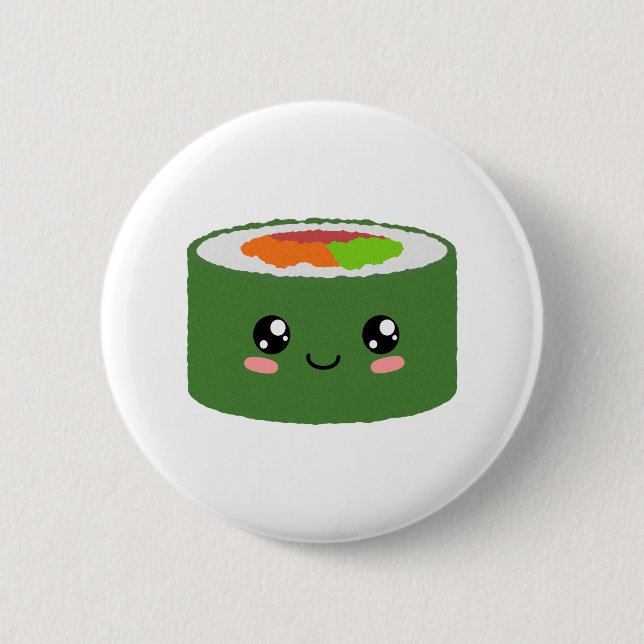Kawaii Sushi Button (Front)