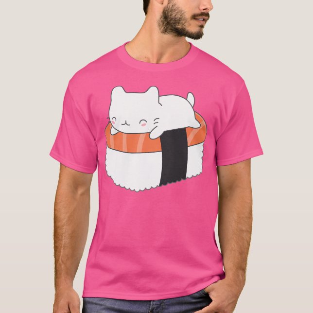 Kawaii Sushi Cat T-Shirt (Front)