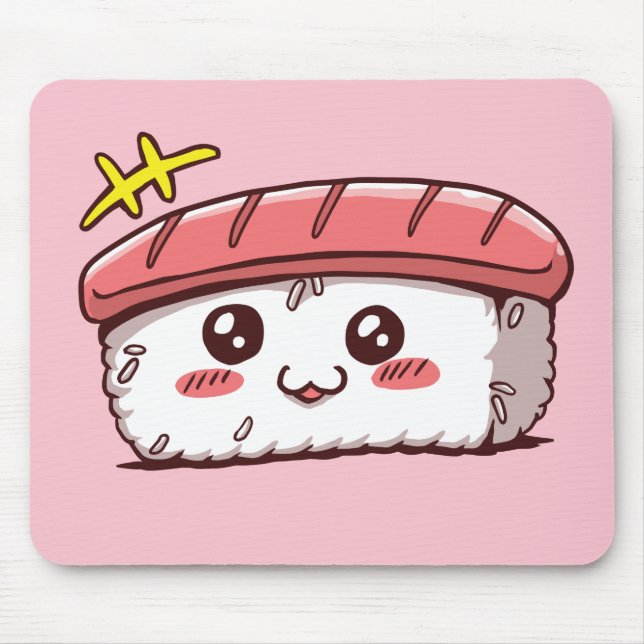 Kawaii Sushi Cute Japanese Food Mouse Pad (Front)