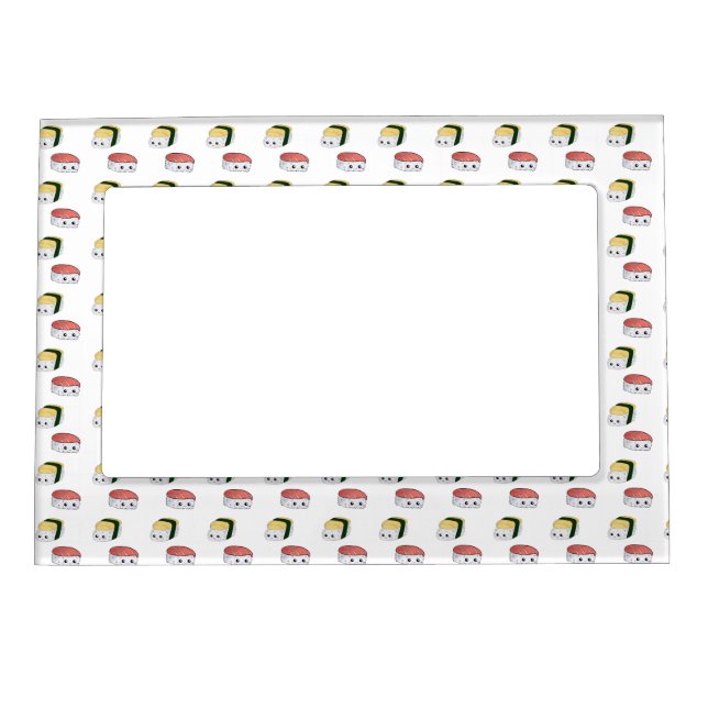 Kawaii Sushi Japanese Food Cute Foodie Magnetic Frame (Front)