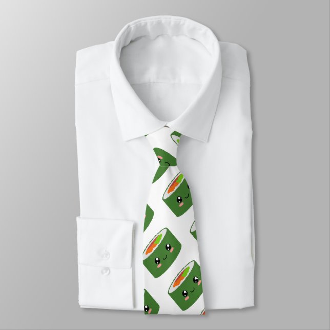 Kawaii Sushi Neck Tie (Tied)