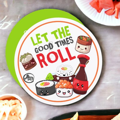 Kawaii Sushi Party Let The Good Times Roll Invitation