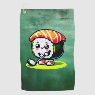 Kawaii Sushi playing golf Towel