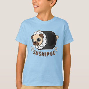 Kawaii Sushi Pug Mashup Funny Dog Lover Gift T-Shirt