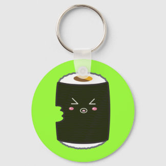 Kawaii Sushi Roll with Bitemark Keychain