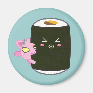 Kawaii Sushi Roll with Nadel the Cat Magnet
