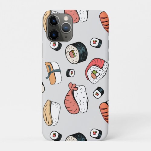  Kawaii Sushi Rolls Pattern Slip_On Sneakers iPhone 11 Pro Case