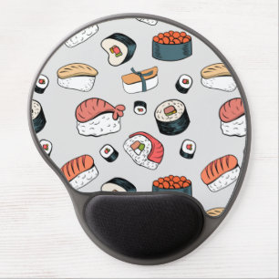  Kawaii Sushi Rolls Pattern Slip-On Sneakers Mouse Gel Mouse Pad