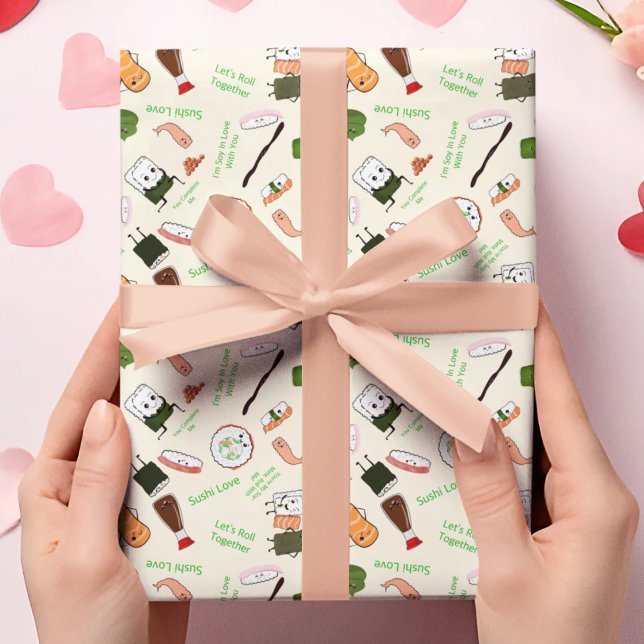 Kawaii  Sushi Romantic  Wrapping Paper (Creator Uploaded)