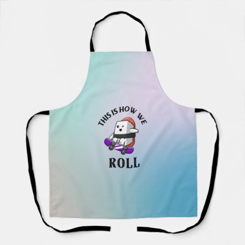 Kawaii Sushi skateboarding Apron