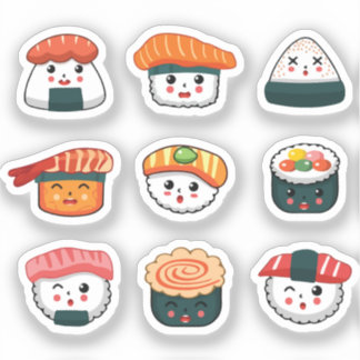 Kawaii sushi sticker