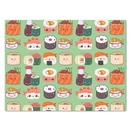 Kawaii sushi themed gift tissue paper