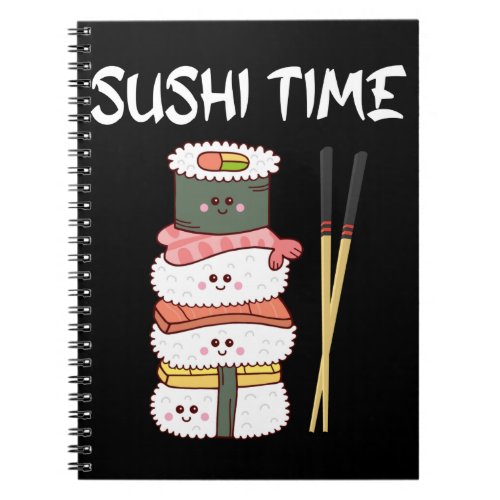 Kawaii Sushi Time Anime Cute Japanese Food Notebook