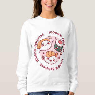 kawaii sushi with funny quotes for black lover sweatshirt